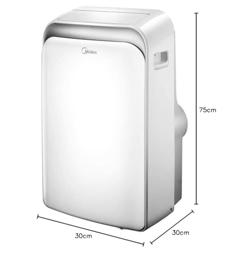 Midea Mobile Klimaanlage 35C, 12000 BTU, 3,5 kW, bis 43 m², App-Steuerung, Abluftschlauch