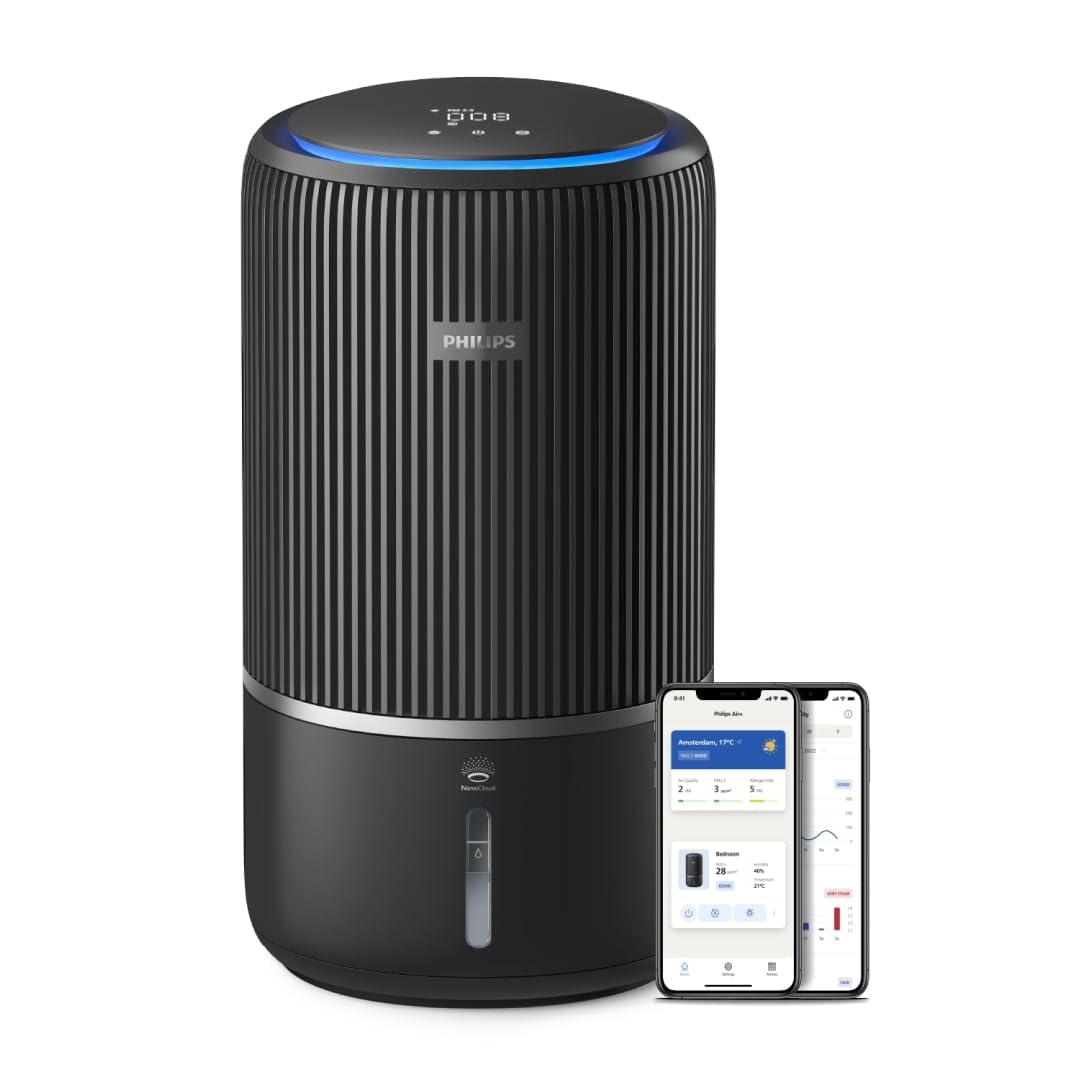 Philips PureProtect 3200 Series: Intelligent Air Purifier, HEPA and Activated Carbon Filter, CADR 500 m³/h for 130 m², Ultra Quiet and Energy Efficient, Captures 99.97% Allergens (AC3210/12)