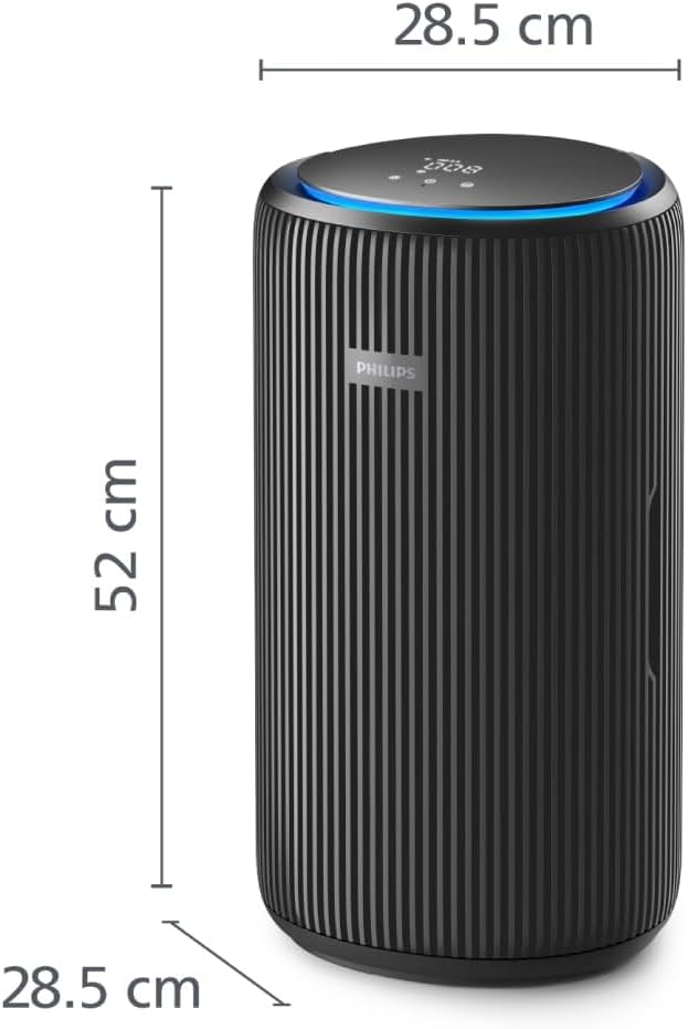 Philips Luftreiniger Serie 4200, HEPA NanoProtect - doppelter Aktivkohlefilter, CADR 600m³/h für 156m², besonders leise, intelligent und energieeffizient (AC4221/11)