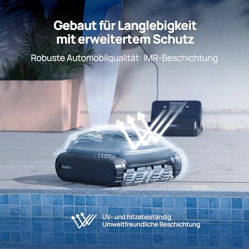 Beatbot AquaSense 2 Poolroboter, Akku Poolsauger mit Oberflächen-Parkfunktion, Poolreiniger Boden und Wand
