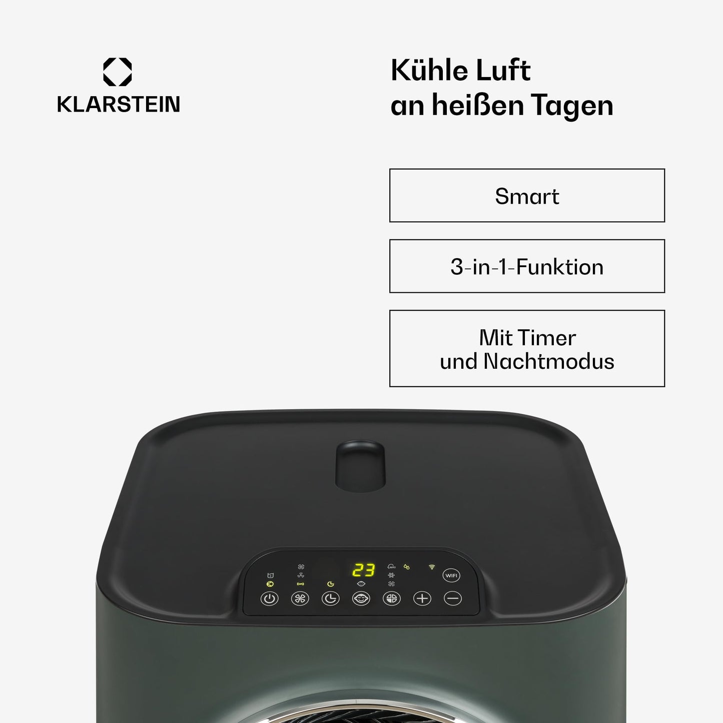 Klarstein Mobile Klimaanlage, 5-in-1, 10000 BTU, App-Steuerung, mit Abluftschlauch, für Wohnung & Büro