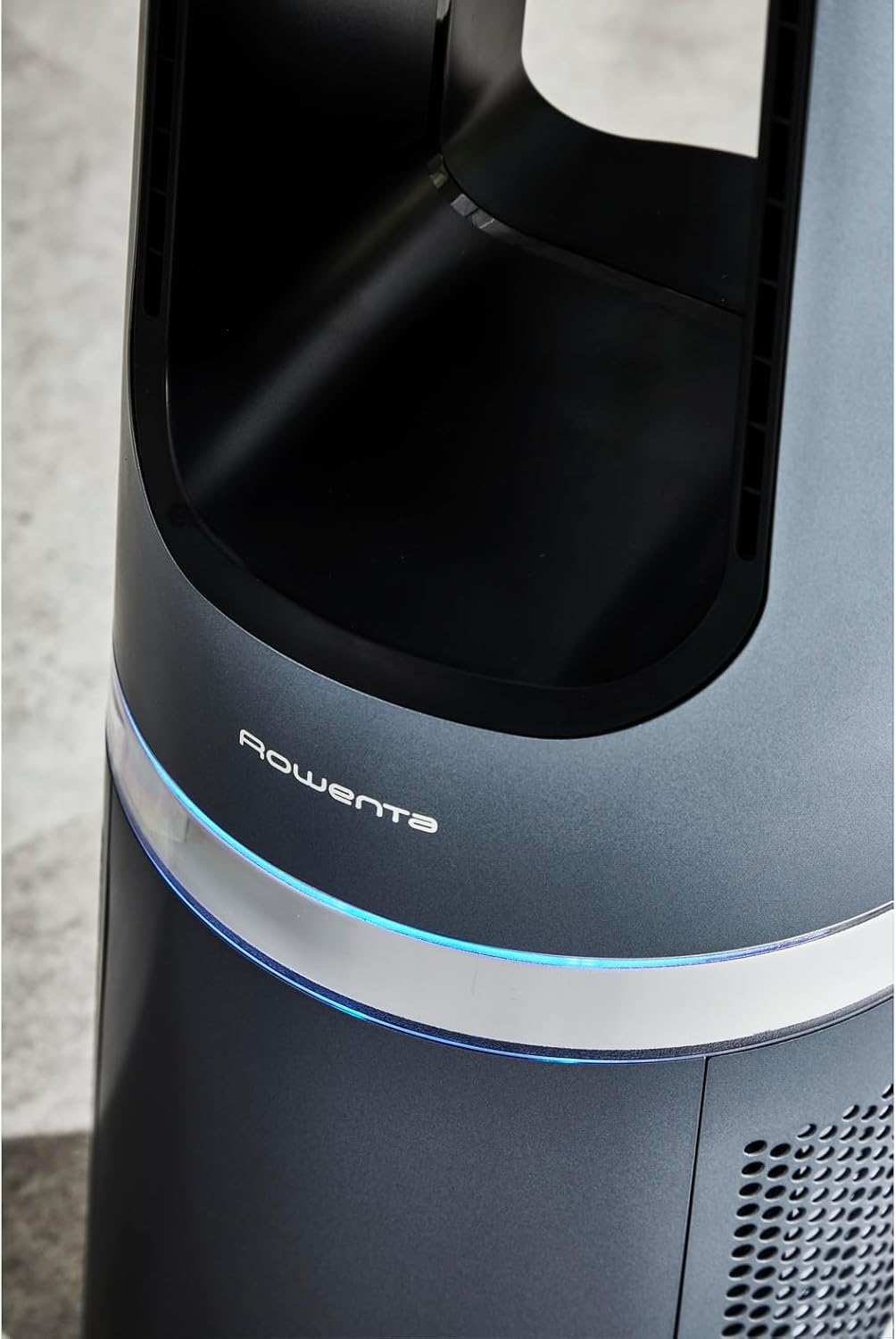 Rowenta rotorloser 2 in1 Luftreinigungsventilator Eclipse QU5030 | Luftreiniger und Ventilator | Feinpartikel | 12 Geschwindigkeiten | Timer | verzögerte Startfunktion | Fernbedienung | Anthrazit