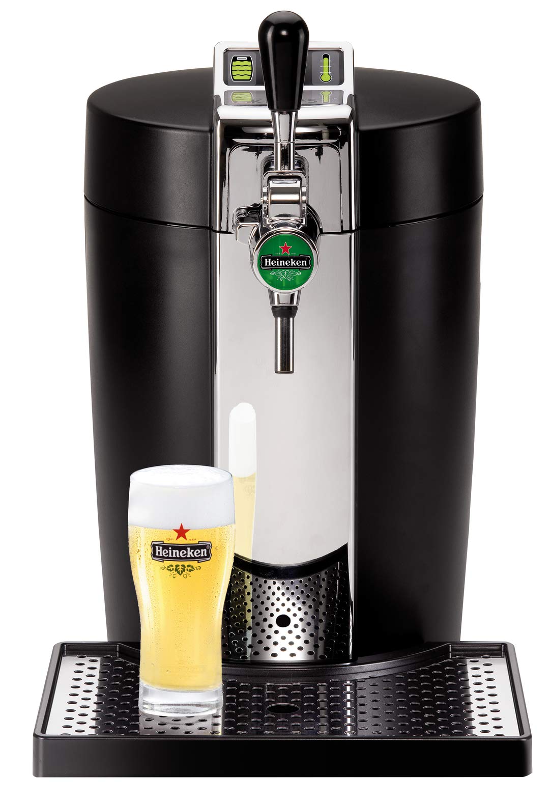 Krups Tireuse à Bière Pompe Machine à Pière Pression Beertender Bierzapfanlage, Zapfmaschine, 5 l, Temperaturanzeige, verbleibendes Volumen, Chrom VB700800, Thermoplast, Schwarz/Anthrazit