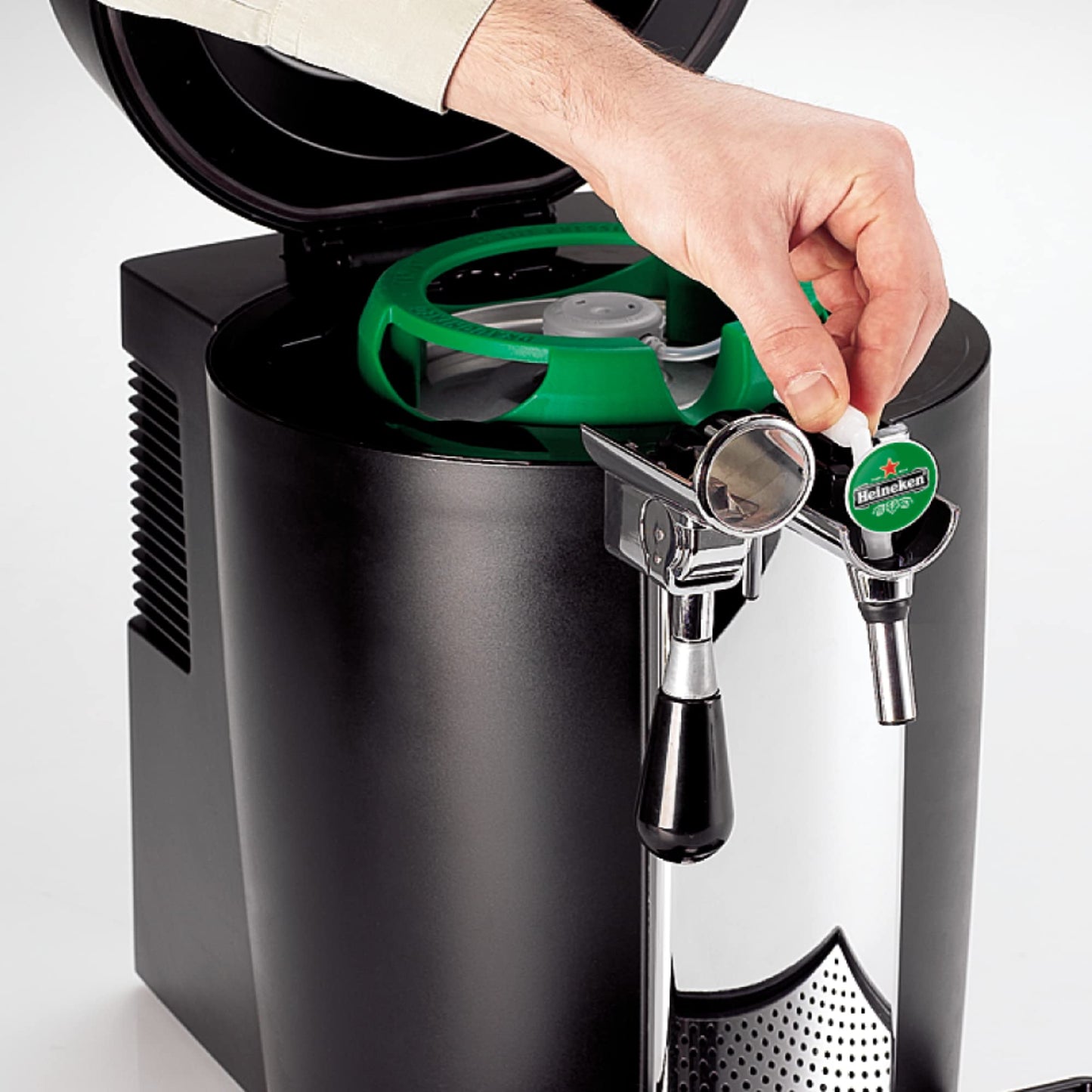 Krups Tireuse à Bière Pompe Machine à Pière Pression Beertender Bierzapfanlage, Zapfmaschine, 5 l, Temperaturanzeige, verbleibendes Volumen, Chrom VB700800, Thermoplast, Schwarz/Anthrazit