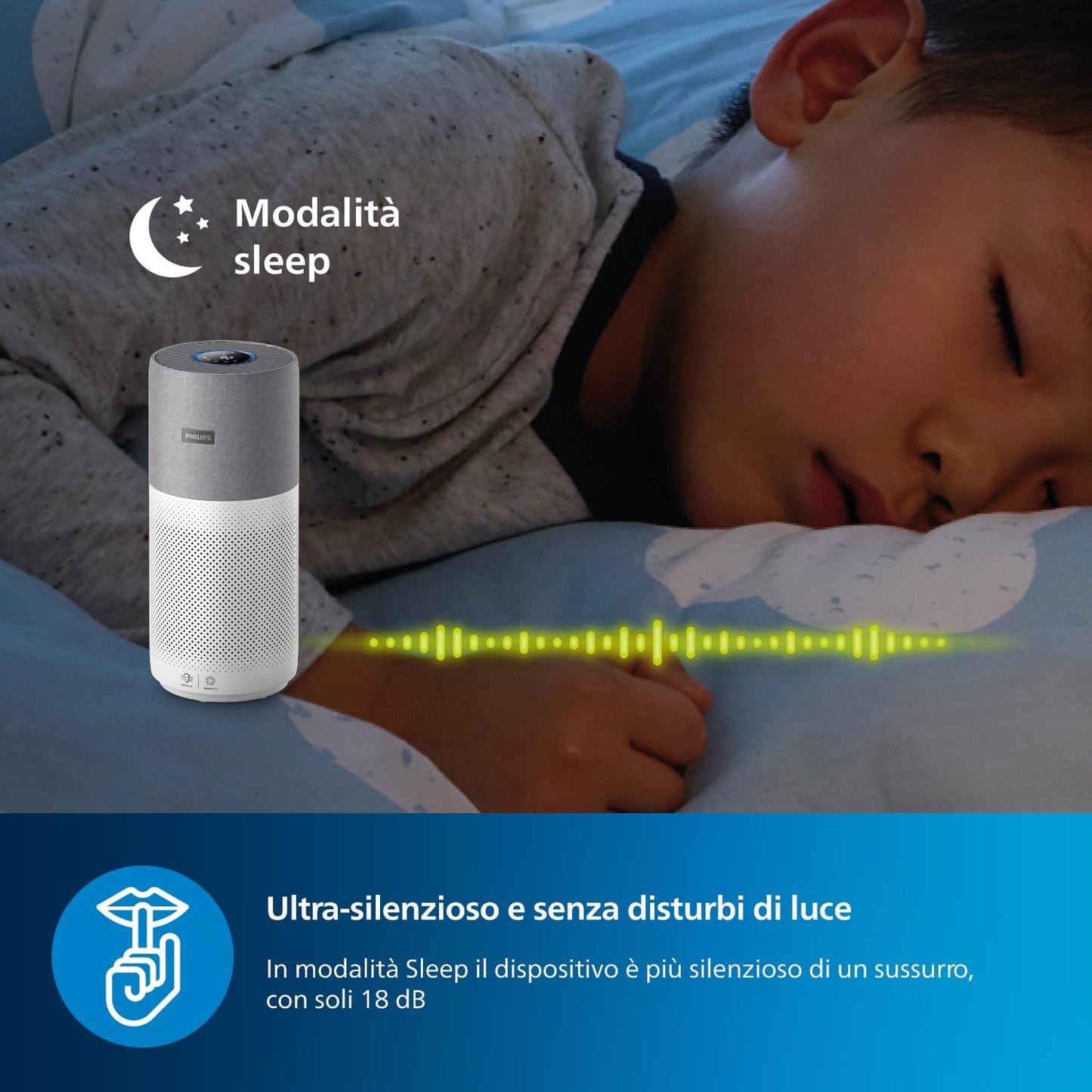 Philips Luftreiniger der Serie 4000i, App-Steuerung, entfernt Keime, Pollen und Staub in Räumen bis zu 158 m², 4 Geschwindigkeiten, Schlafmodus, (AC4236/10)