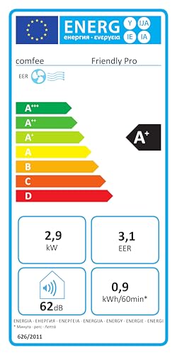 Comfee Mobile Klimaanlage Pro, 10000 BTU, 2,9 kW, 3-in-1, bis 32 m², EEK A+, mit Abluftschlauch