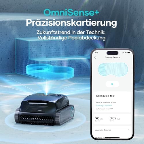 AIPER Scuba X1 Pro Poolroboter Boden und Wand, 25200 LPH Wasserlinienreinigung, Dual-Motoren Poolsauger, 3 Saugmodi, Intelligenter Pfadplan und Reinigungsplanung, Ideal für Eingelassene Pools 200㎡