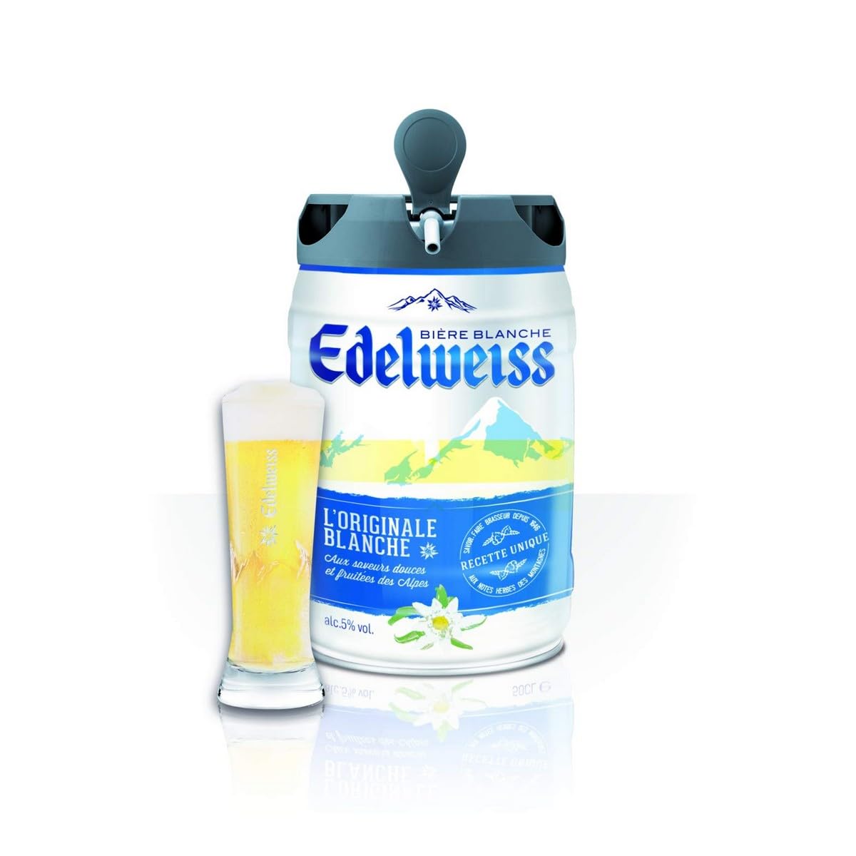 Krups VB700E00 Beertender Loft Edition Bierzapfgerät, Silber/Chrom Elegantes Design ermöglicht die Neigung des Glases um 45&nbsp;° für perfektes Einschenken.