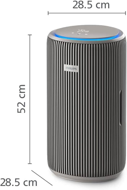 Philips PureProtect 3200 Series: Intelligent Air Purifier, HEPA and Activated Carbon Filter, CADR 500 m³/h for 130 m², Ultra Quiet and Energy Efficient, Captures 99.97% Allergens (AC3210/12)