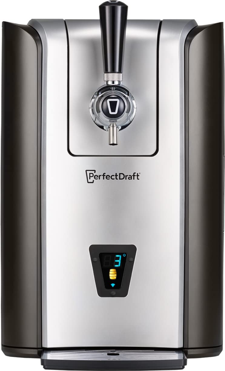 PerfectDraft Pro - Bierzapfmaschine, 6-Liter-Fässer, 30 Tage frisches Bier, variable Temperatursteuerung 0ºC-12ºC, App-Anbindung