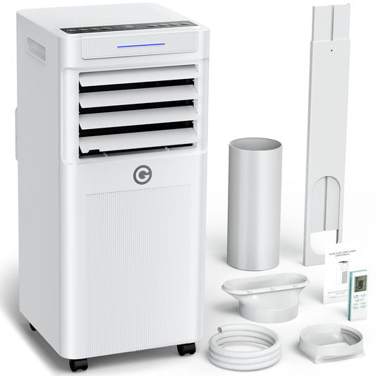Mobile Klimaanlage 9000 BTU, 3-in-1, bis 33 m², LED-Display, Fernbedienung, Timer, mit Abluftschlauch