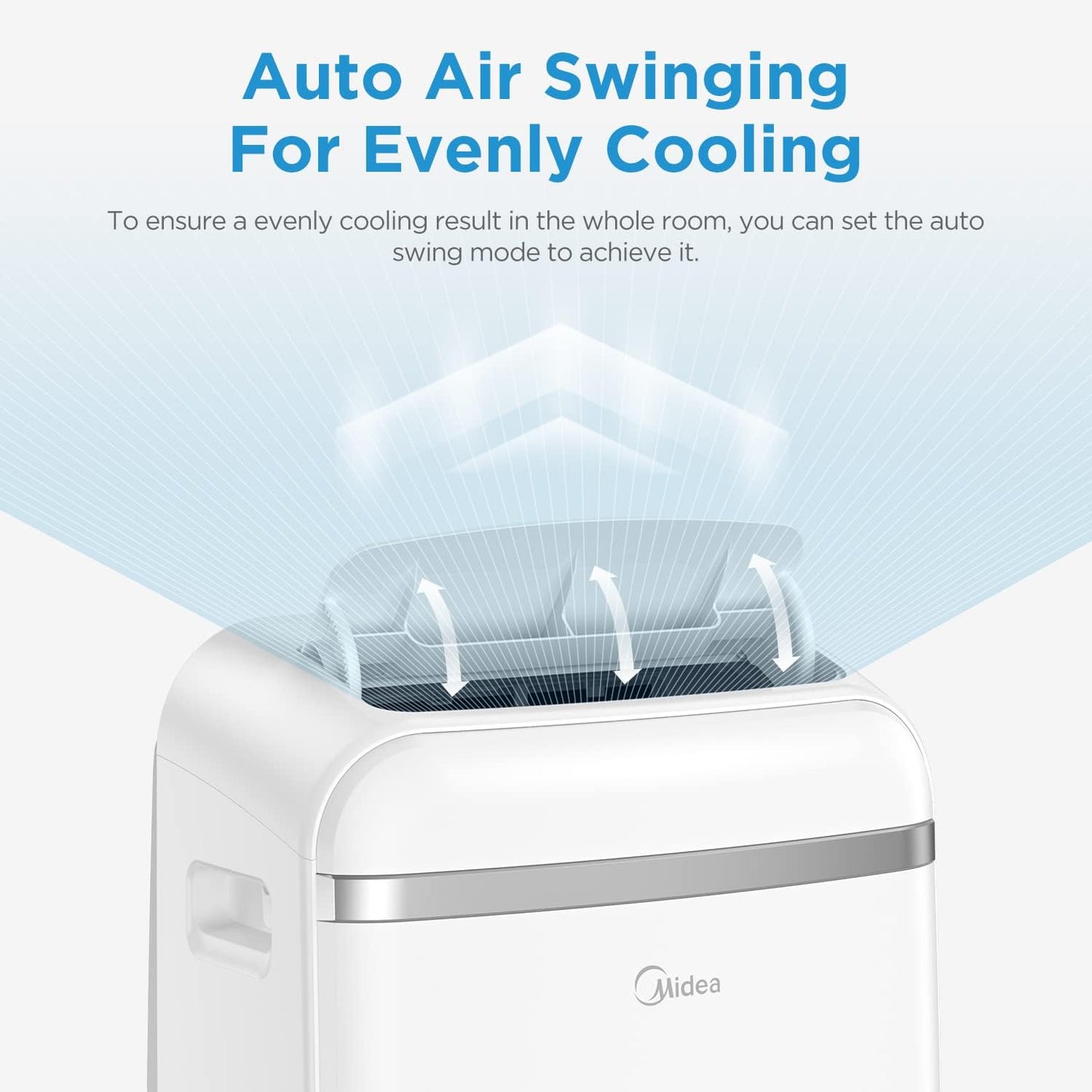 Midea Mobile Klimaanlage MPD-12CRN7, 12000 BTU, 3,5 kW, bis 43 m², mit Abluftschlauch