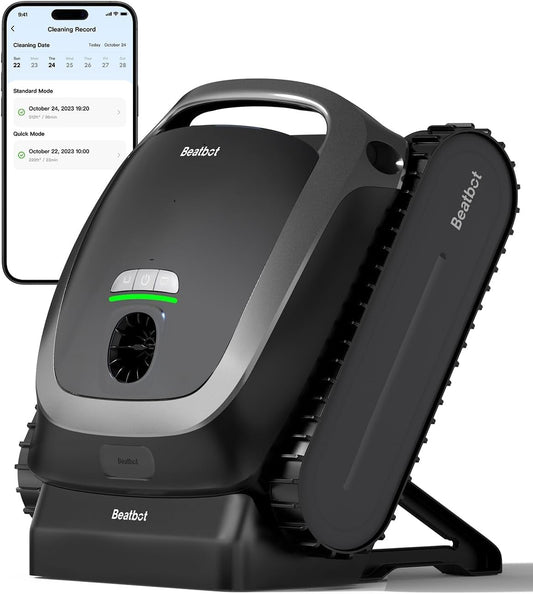 Beatbot AquaSense Kabelloser Poolroboter– Akku Poolsauger mit Smarte Pfadoptimierung, Poolreiniger Wasserlinie Boden und Wand, für Pools bis zu 200 m²
