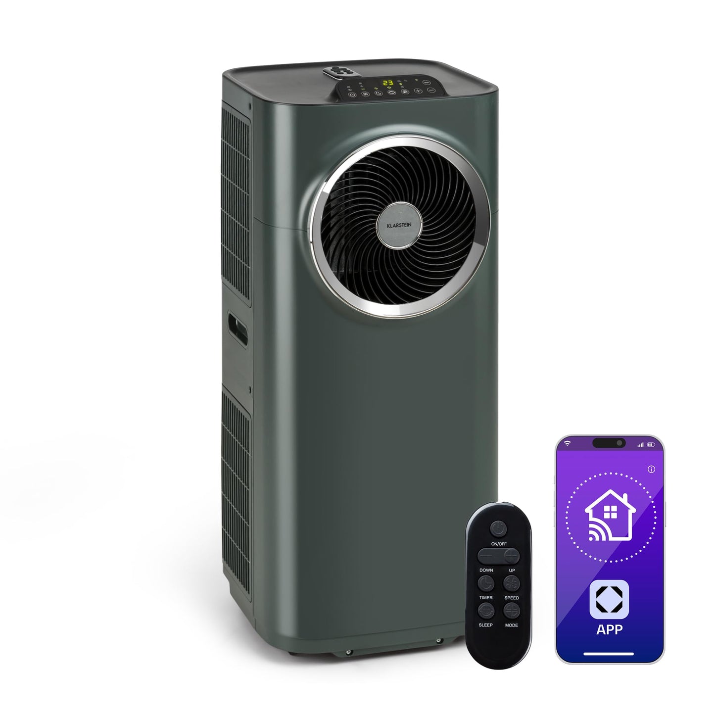 Klarstein Mobile Klimaanlage, 5-in-1, 10000 BTU, App-Steuerung, mit Abluftschlauch, für Wohnung & Büro