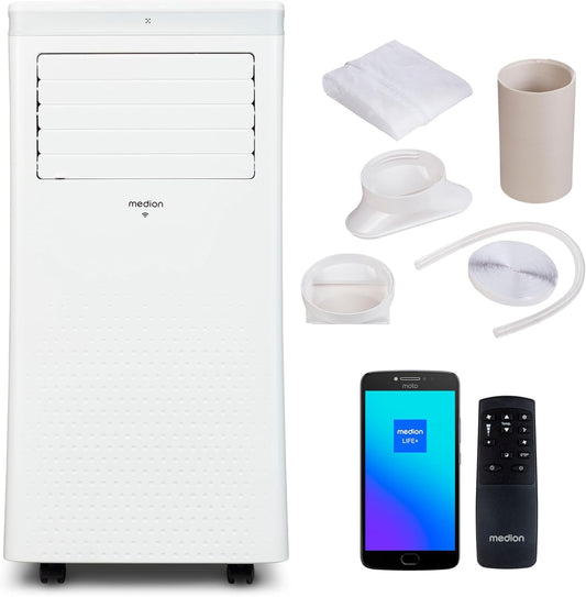 MEDION Mobile Klimaanlage P1002, 10000 BTU, bis 34 m², 3in1, App- & Sprachsteuerung, MD 37733