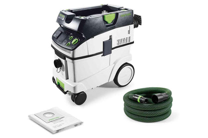 Festool Absaugmobil CTM 36 E CLEANTEC (mit Hauptfilter, SELFCLEAN Filtersack, Saugschlauch glatt Ø 27/32 x 3,5 m, Verschlussdeckel für Ansaugstutzen)