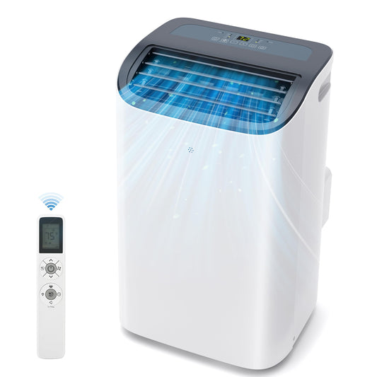 EUHOMY Mobile Klimaanlage, 12000 BTU, 3-in-1, 410 m³/h, Energieklasse A, <50 dB, 24h-Timer