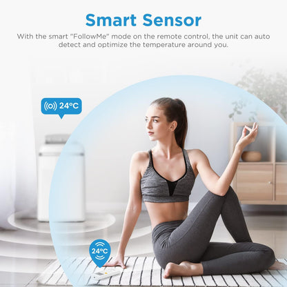 Midea Mobile Klimaanlage MPD-12CRN7, 12000 BTU, 3,5 kW, bis 43 m², mit Abluftschlauch