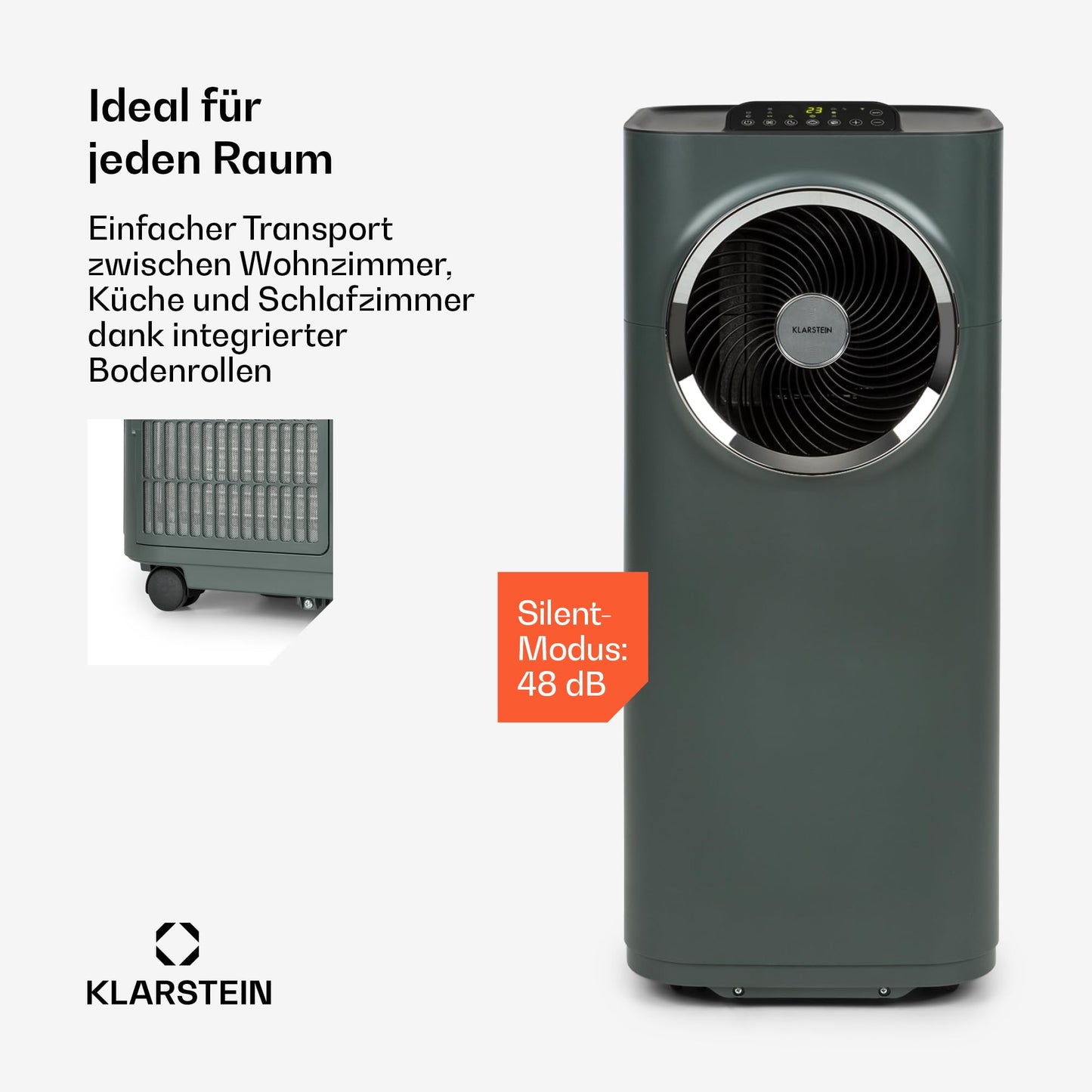 Klarstein Mobile Klimaanlage, 5-in-1, 10000 BTU, App-Steuerung, mit Abluftschlauch, für Wohnung & Büro