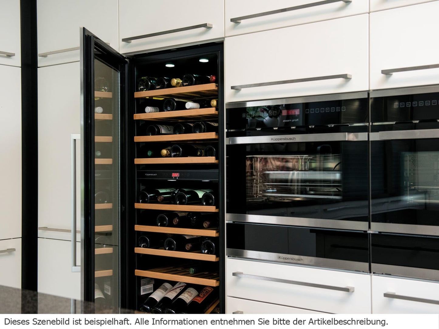 Küppersbusch FWK 2800.0 S2 K-Series.8 Einbau Weinklimaschrank Schwarz/Black Chrome