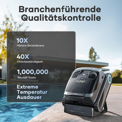 AIPER Scuba X1 Poolroboter mit App, 25200 LPH Mühelose Sauberkeit mit Doppel-Auslass, 3 μm Ultra-Feinfiltersystem