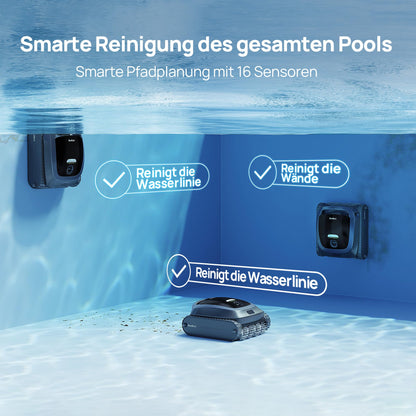 Beatbot AquaSense 2 Poolroboter Set mit Original-Abdeckung, Akku Poolsauger mit Oberflächen-Parkfunktion