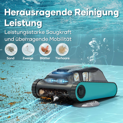 AIPER Scuba S1 Poolroboter Boden und Wand, Kabelloser Poolsauger mit Wandklettern, Intelligenten Navigation 2.0, 150 Minuten Batterielaufzeit