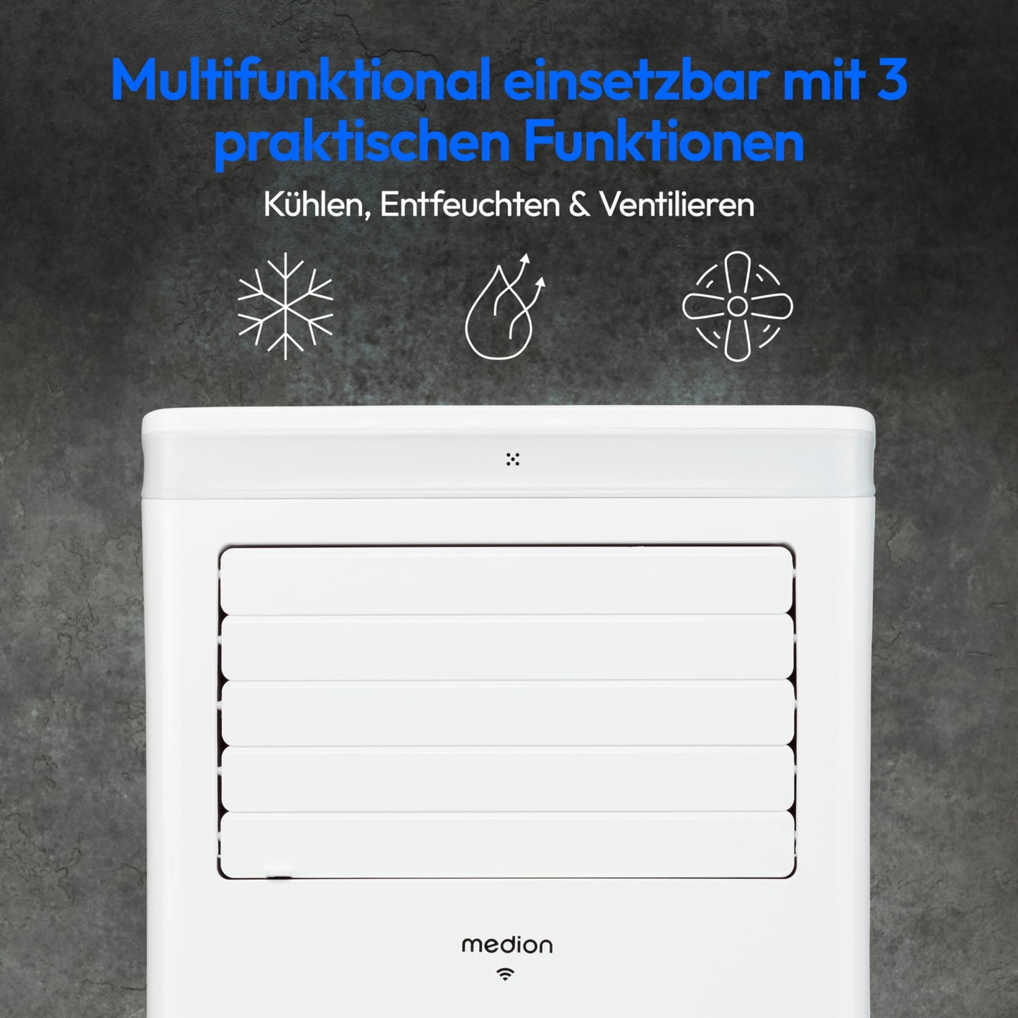 MEDION Mobile Klimaanlage P1002, 10000 BTU, bis 34 m², 3in1, App- & Sprachsteuerung, MD 37733