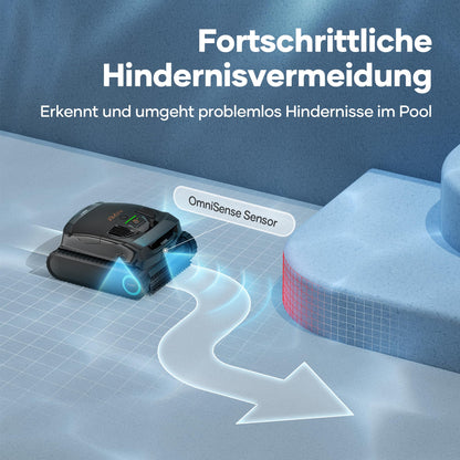 AIPER (Upgrade) Scuba X1 Poolroboter Boden und Wand, 3 μm Ultra-Fein Doppelfilter, 25200 LPH Saugkraft mit Doppel-Auslass