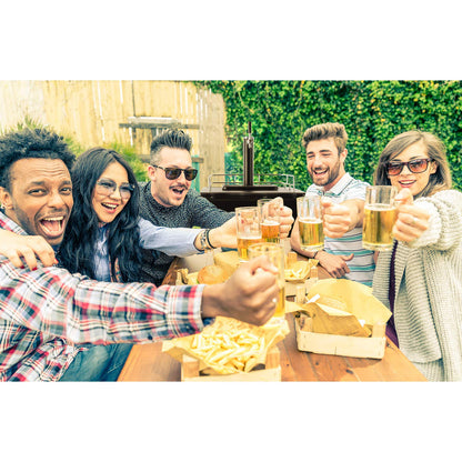 Klarstein Big Spender - Bierfass-Kühlschrank, Getränkefasskühlschrank, Komplettset, CO2 Fässer bis 50 L, 4 Bodenrollen, Temperatur regulierbar, inkl. 1 x Zapfsäule, graphitgrau