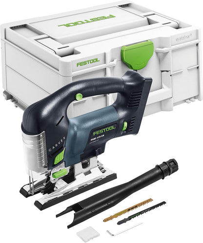 Festool Akku-Pendelstichsäge PSBC 420 EB-Basic CARVEX (mit Stichsägeblatt-Set, Splitterschutz), im Systainer